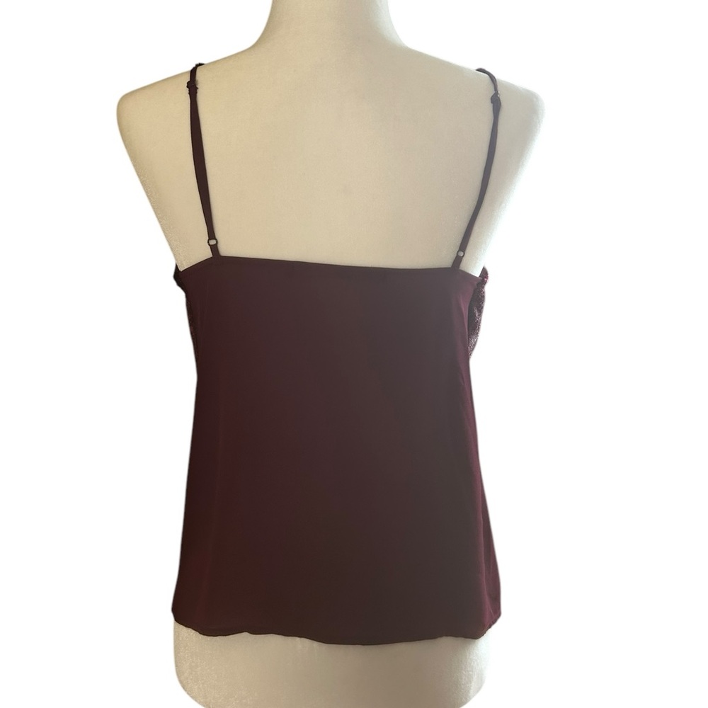 J Brand Lucy Cami Tank top Baroness wine womens SZ small y2k gossip girl party - Picture 4 of 12